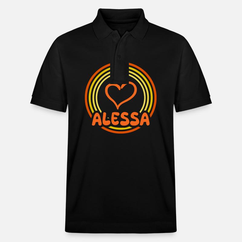 Alessa als Name - Stanley/Stella Unisex Bio-Poloshirt PREPSTER - Schwarz