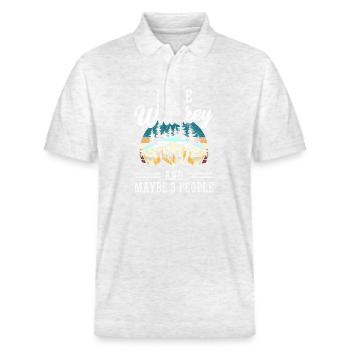 Rum Lifestyle Eiswürfel - Stanley/Stella Unisex Bio-Poloshirt PREPSTER - Weiß meliert - Vorne - Roxy (174cm) & Andy (188cm)