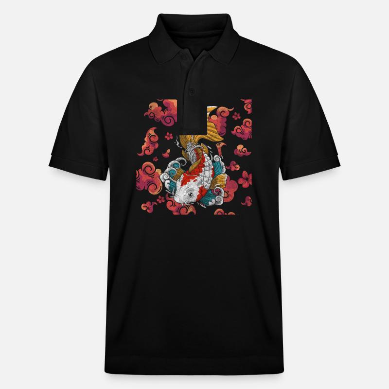 Asie Dragon Ninja Soleil Levant - Polo PREPSTER bio Stanley/Stella Unisexe - noir