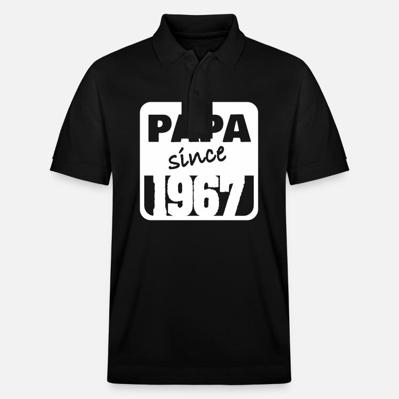 Père 1967 - Polo PREPSTER bio Stanley/Stella Unisexe - noir