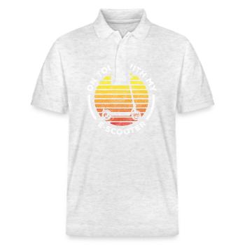 Scooter Electric Environment Alternative - Stanley/Stella Unisex Organic Polo Shirt PREPSTER - heather white - Front - Roxy (174cm) & Andy (188cm)
