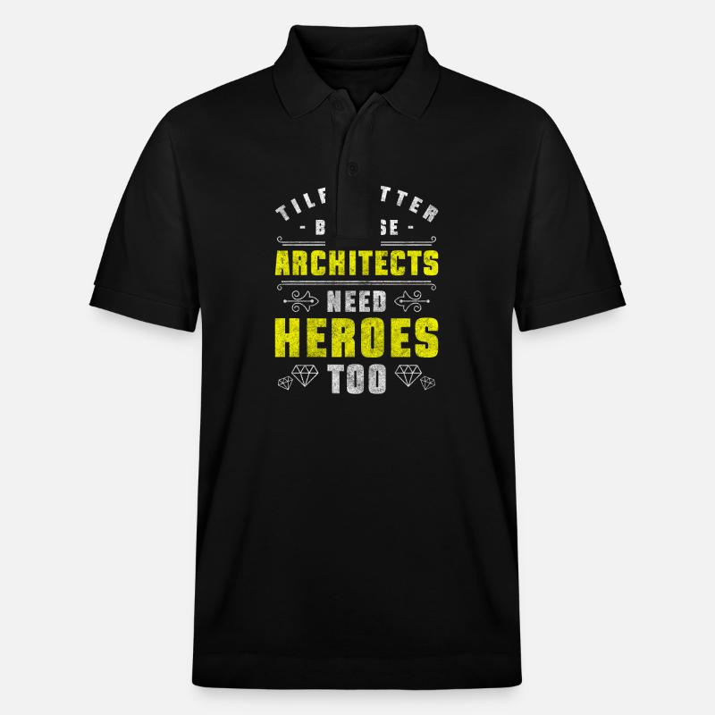 Tiler Floor Master Construction - Stanley/Stella Unisex Organic Polo Shirt PREPSTER - black