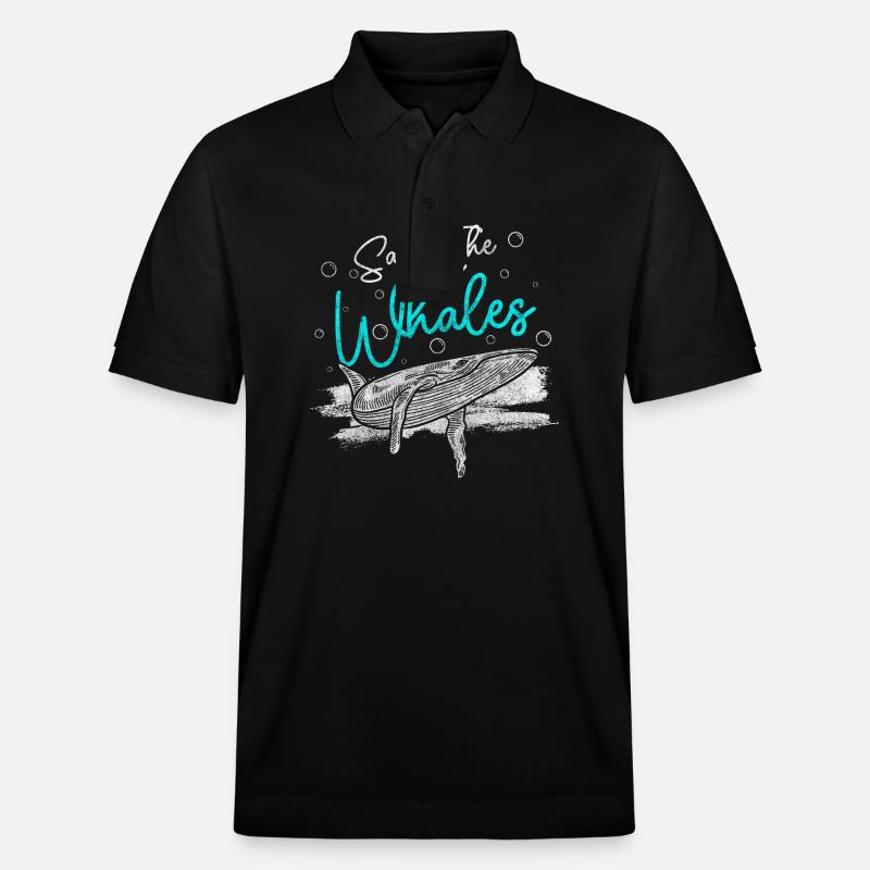 Wal Meeresbewohner See - Stanley/Stella Unisex Bio-Poloshirt PREPSTER - Schwarz