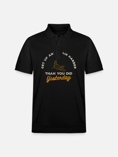 Elliptical Trainer Training Strength Coach - Stanley/Stella Unisex Organic Polo Shirt PREPSTER - black
