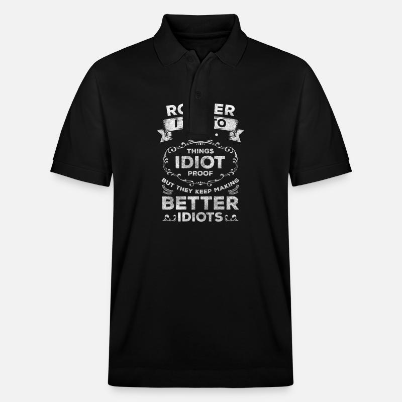 Zimmermann Baustelle Beruf Dachdeckermeister - Stanley/Stella Unisex Bio-Poloshirt PREPSTER - Schwarz