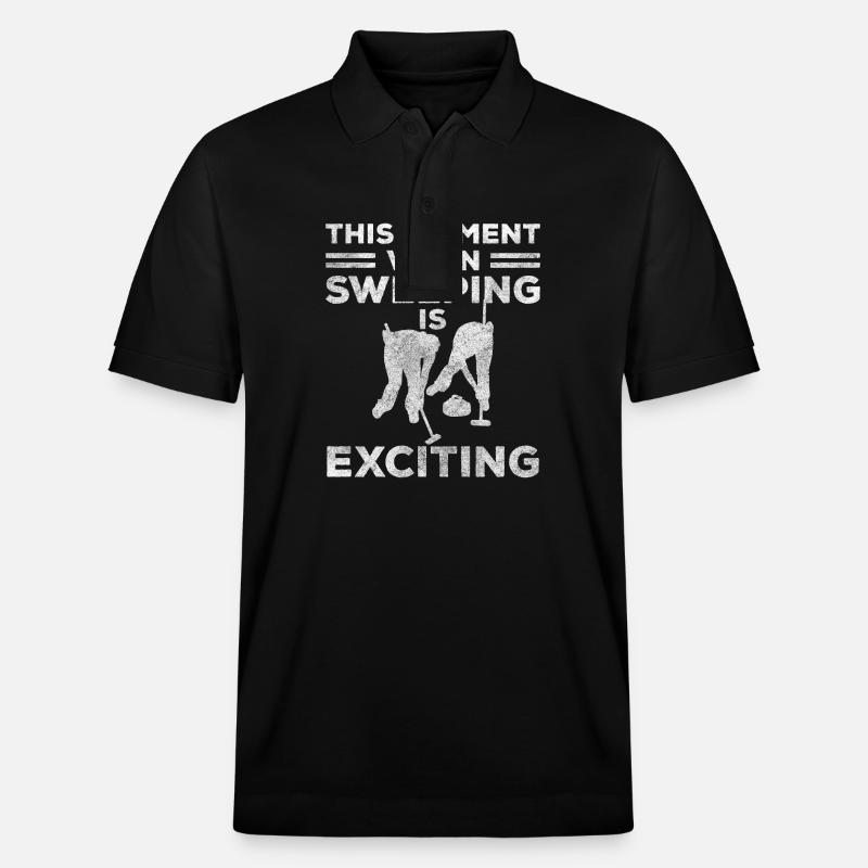 Curling Team Stöcke - Stanley/Stella Unisex Bio-Poloshirt PREPSTER - Schwarz