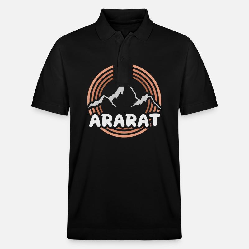 Ararat als Berg - Stanley/Stella Unisex Bio-Poloshirt PREPSTER - Schwarz