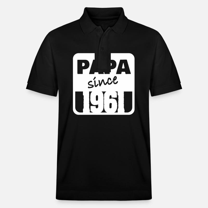 Papa 1961 - Polo PREPSTER bio Stanley/Stella Unisexe - noir
