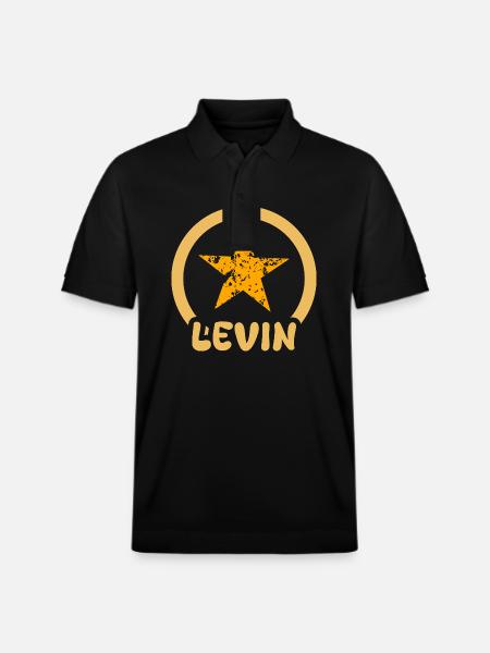 Levin as a given name - Stanley/Stella Unisex Organic Polo Shirt PREPSTER - black