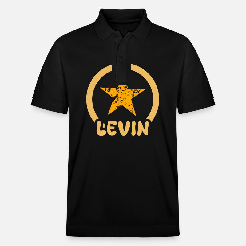Levin als Vorname - Stanley/Stella Unisex Bio-Poloshirt PREPSTER - Schwarz