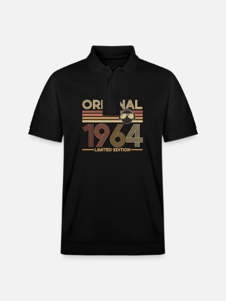 1964 - Stanley/Stella Unisex Organic Polo Shirt PREPSTER - black