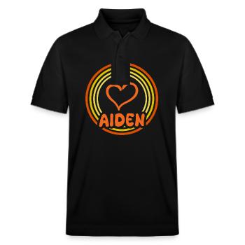Name: Aiden - Stanley/Stella Unisex Organic Polo Shirt PREPSTER - black - Front - Roxy (174cm) & Andy (188cm)