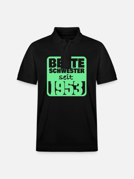 Schwester 1953 - Stanley/Stella Unisex Bio-Poloshirt PREPSTER - Schwarz