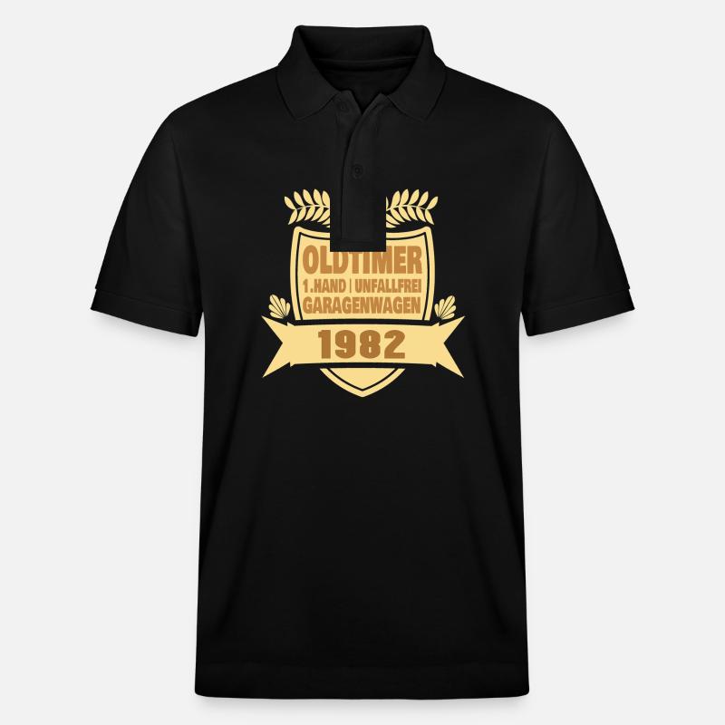 Geschenkidee 1982 - Stanley/Stella Unisex Bio-Poloshirt PREPSTER - Schwarz