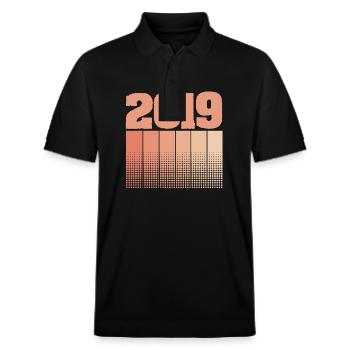 2019 - Stanley/Stella Unisex Organic Polo Shirt PREPSTER - black - Front - Roxy (174cm) & Andy (188cm)