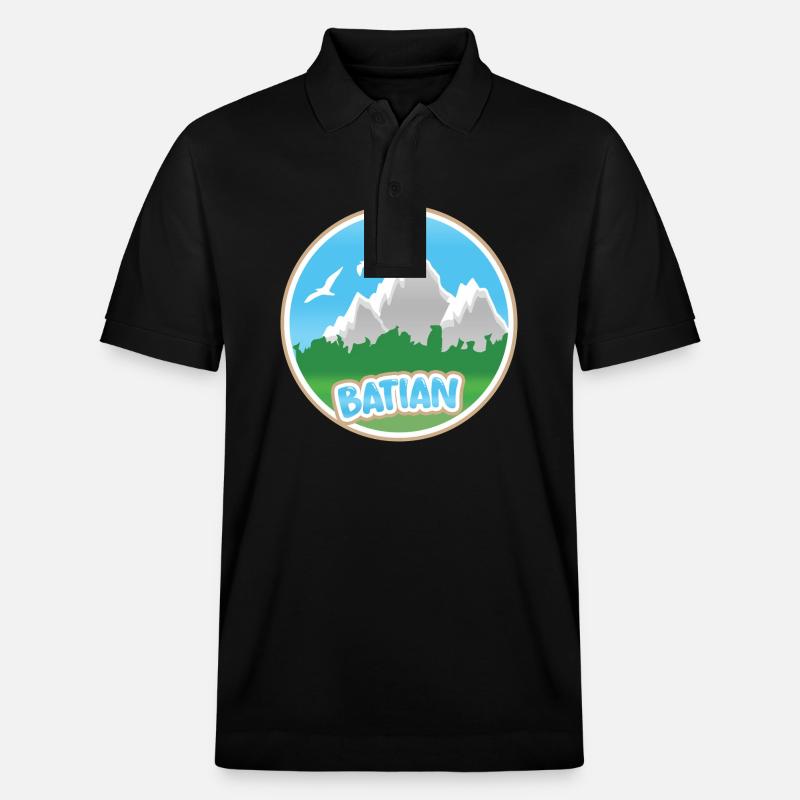 Batian als Batian - Stanley/Stella Unisex Bio-Poloshirt PREPSTER - Schwarz
