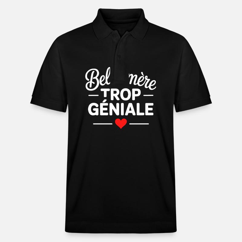 Belle-mère trop géniale - Polo PREPSTER bio Stanley/Stella Unisexe - noir