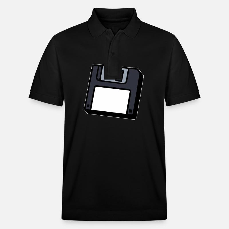 Diskette Retro Symbol Computer - Stanley/Stella Unisex Bio-Poloshirt PREPSTER - Schwarz