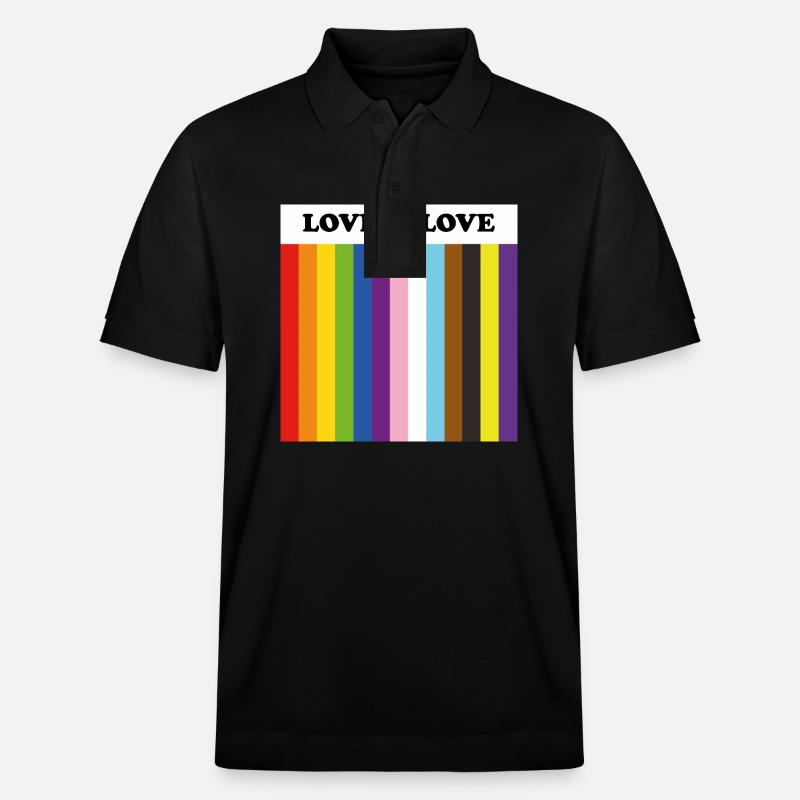 Fierté inclusive : l’amour, c’est l’amour - Polo PREPSTER bio Stanley/Stella Unisexe - noir