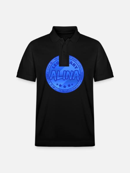 Vorname Alina - Stanley/Stella Unisex Bio-Poloshirt PREPSTER - Schwarz