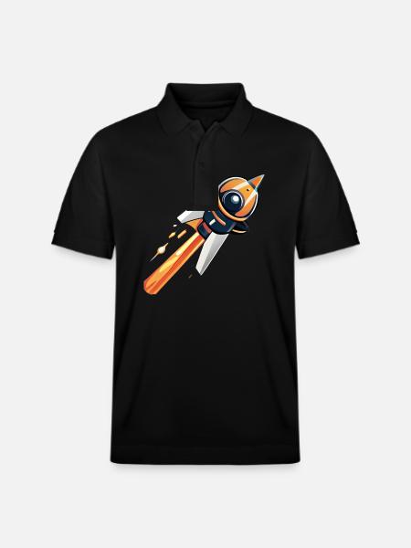 Fusée allant dans l'espace - Polo PREPSTER bio Stanley/Stella Unisexe - noir