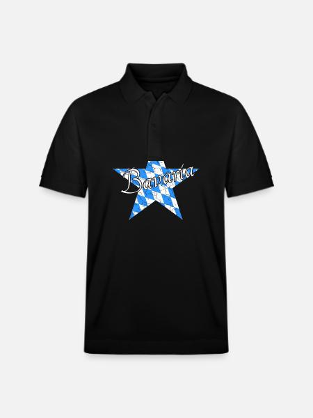 Bavaria Bayern - Stanley/Stella Unisex Bio-Poloshirt PREPSTER - Schwarz
