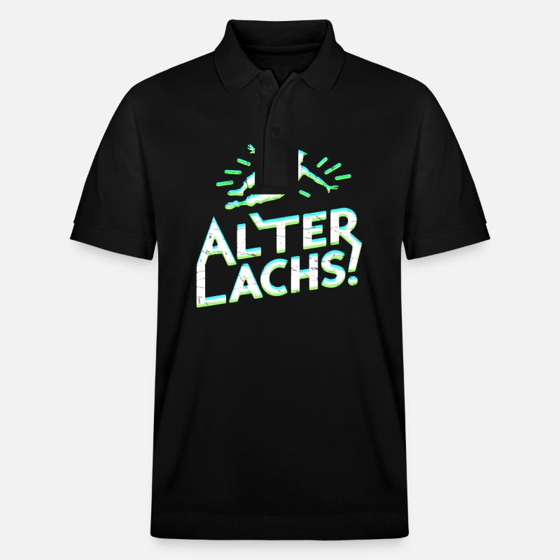 Alter Lachs ! - Stanley/Stella Unisex Bio-Poloshirt PREPSTER - Schwarz