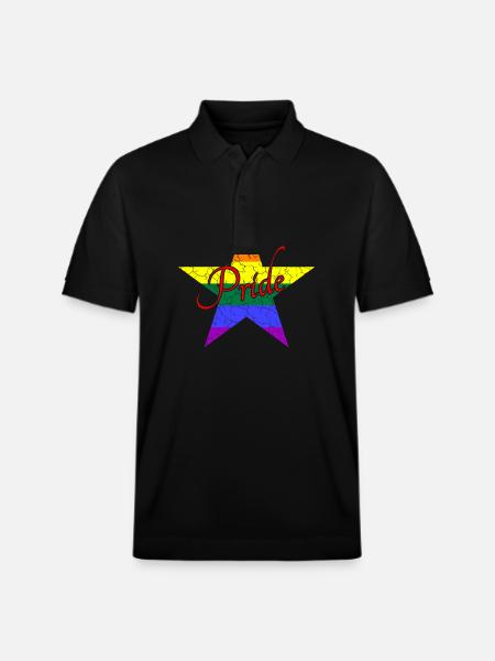 LGBTQ Pride Stern - Stanley/Stella Unisex Bio-Poloshirt PREPSTER - Schwarz