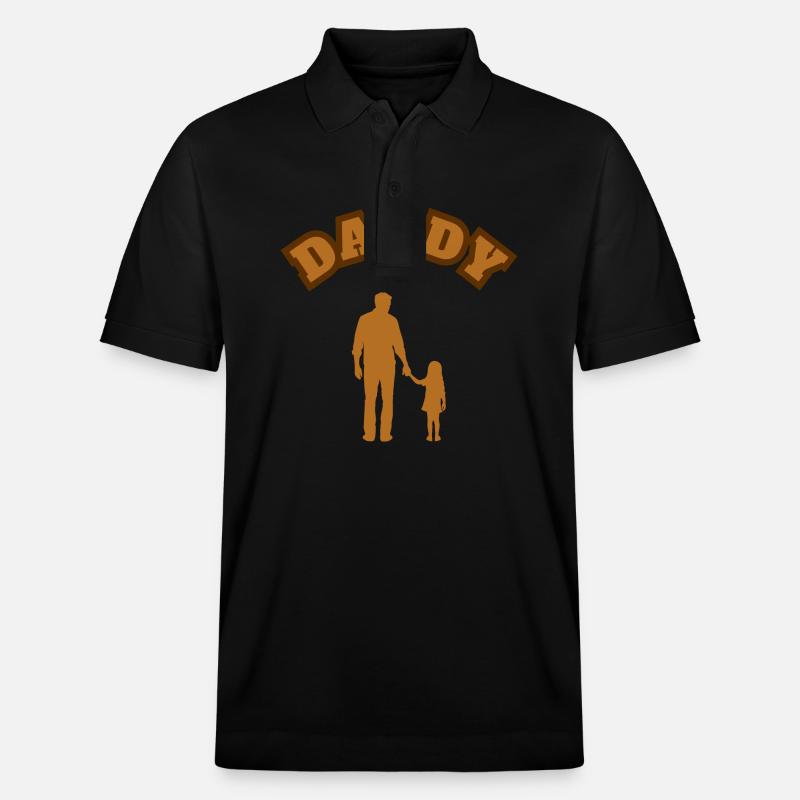 Daddy Daughter Kid Brown - Stanley/Stella Unisex Bio-Poloshirt PREPSTER - Schwarz