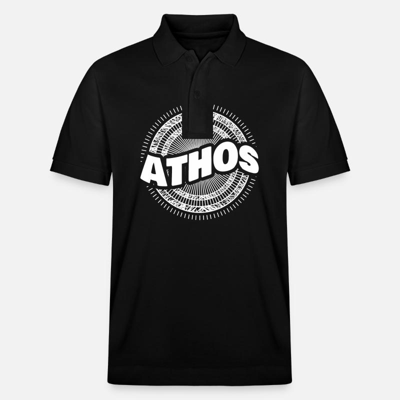 Gift idea Athos - Stanley/Stella Unisex Organic Polo Shirt PREPSTER - black