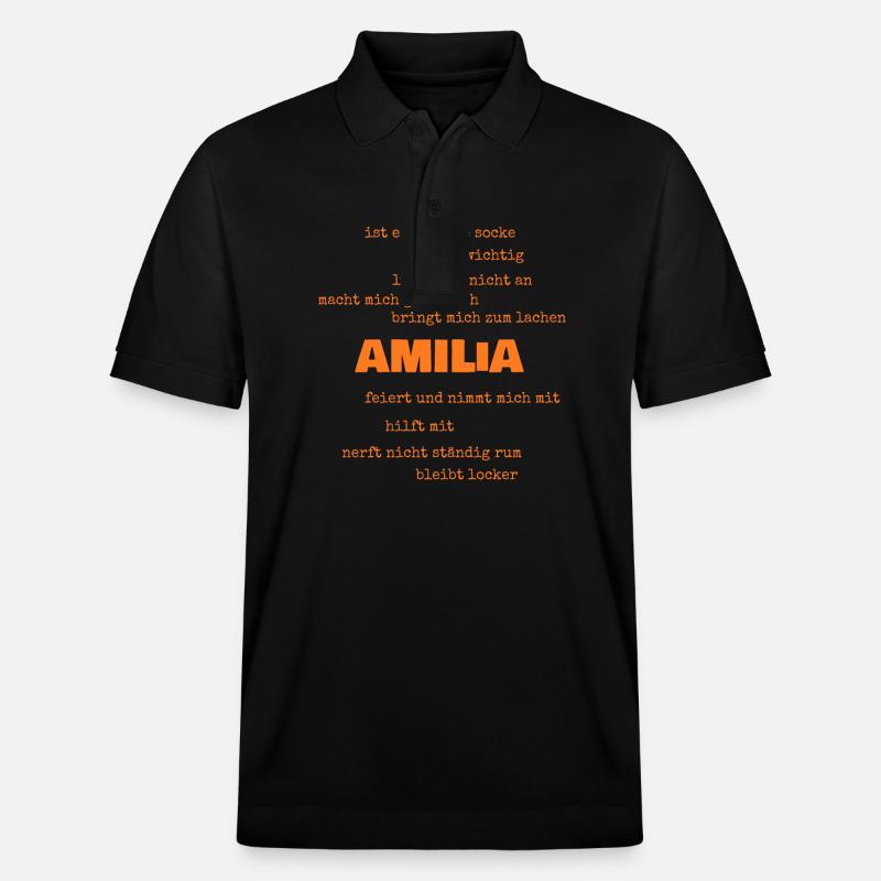 Cadeau pour Amilia - Polo PREPSTER bio Stanley/Stella Unisexe - noir