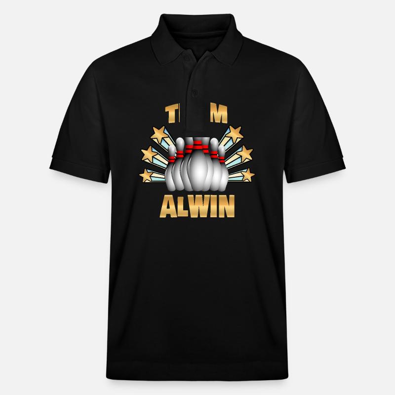 Alwin als Bowling - Stanley/Stella Unisex Bio-Poloshirt PREPSTER - Schwarz