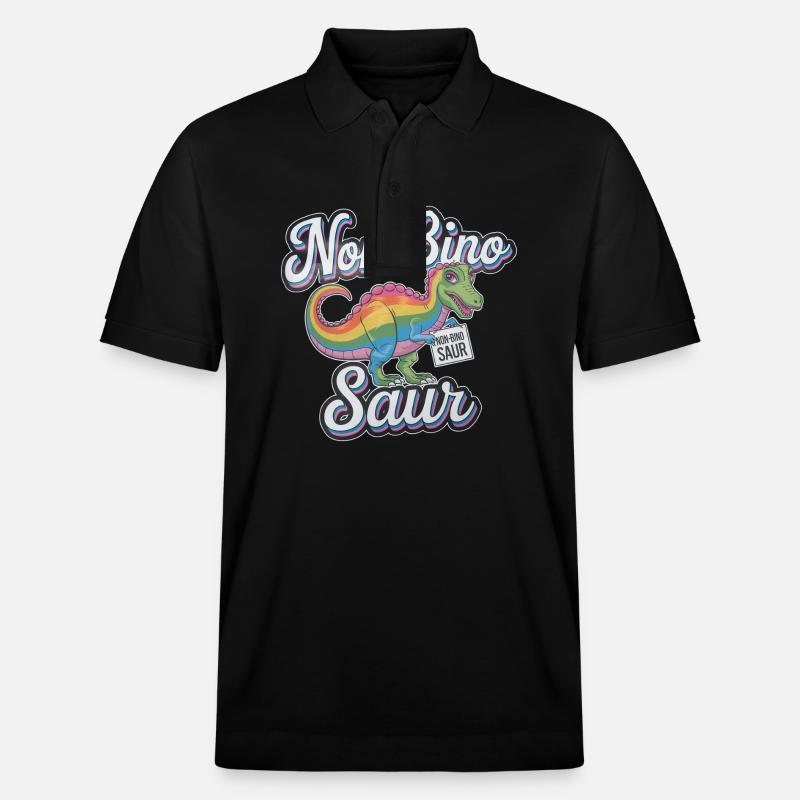 Non-Bino Saur 6 - Stanley/Stella Unisex Bio-Poloshirt PREPSTER - Schwarz