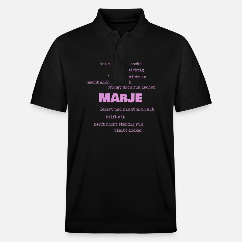 Marje - Stanley/Stella Unisex Bio-Poloshirt PREPSTER - Schwarz