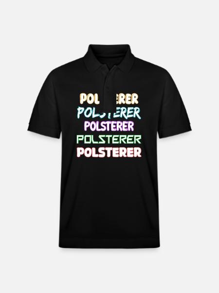 Job Upholsterer - Stanley/Stella Unisex Organic Polo Shirt PREPSTER - black