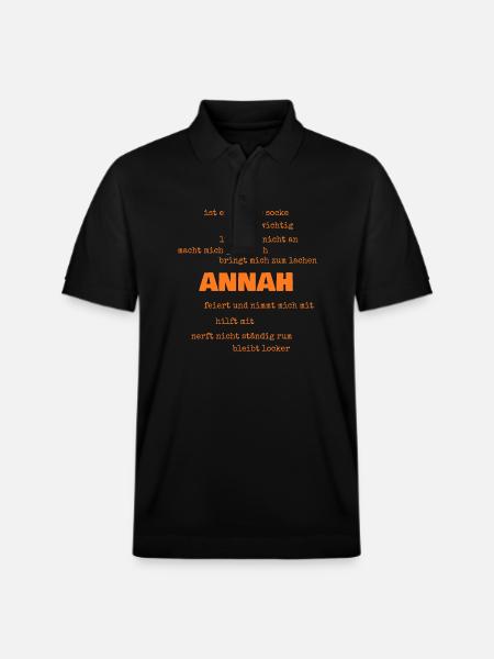 Annah - Stanley/Stella Unisex Bio-Poloshirt PREPSTER - Schwarz