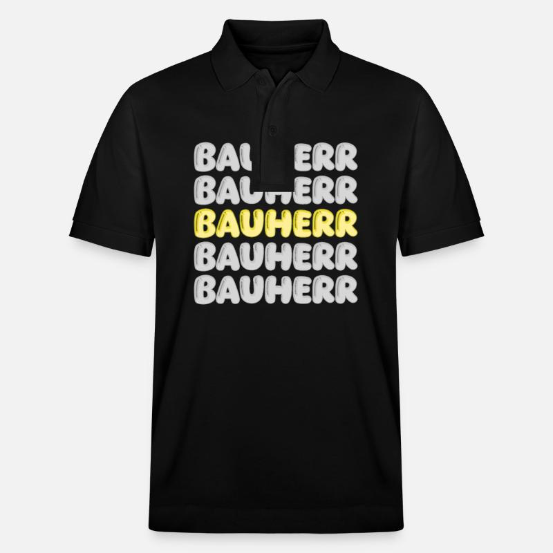 Cadeau pour constructeur - Polo PREPSTER bio Stanley/Stella Unisexe - noir