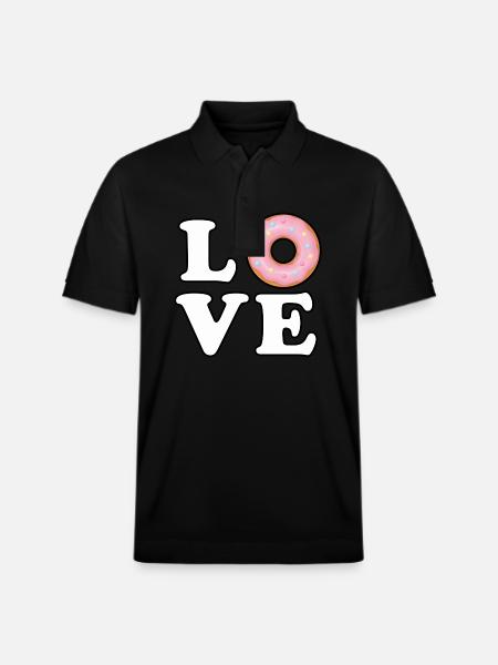 Donut Love - Stanley/Stella Unisex Bio-Poloshirt PREPSTER - Schwarz
