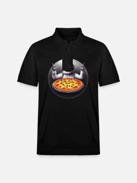 Pizza explorers in space - Stanley/Stella Unisex Organic Polo Shirt PREPSTER - black