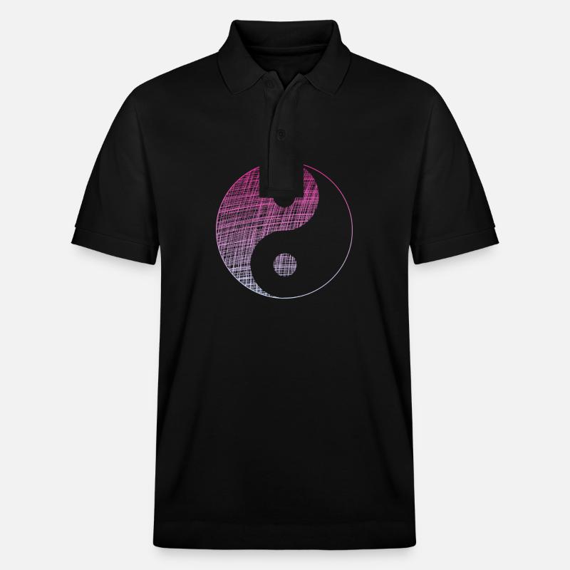 yin yang - Stanley/Stella Unisex Bio-Poloshirt PREPSTER - Schwarz