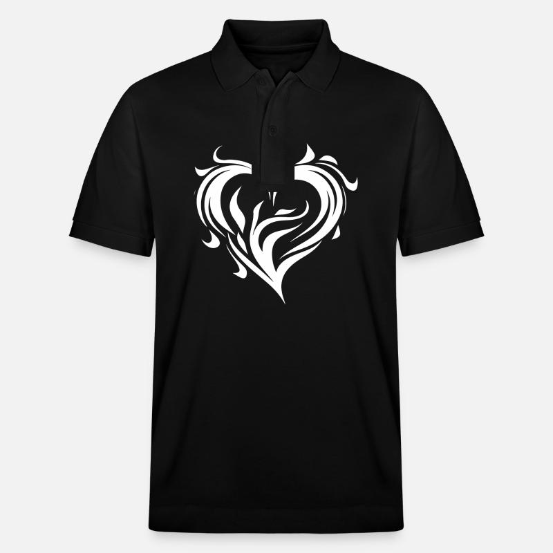 Cœur Feu Amour - Polo PREPSTER bio Stanley/Stella Unisexe - noir