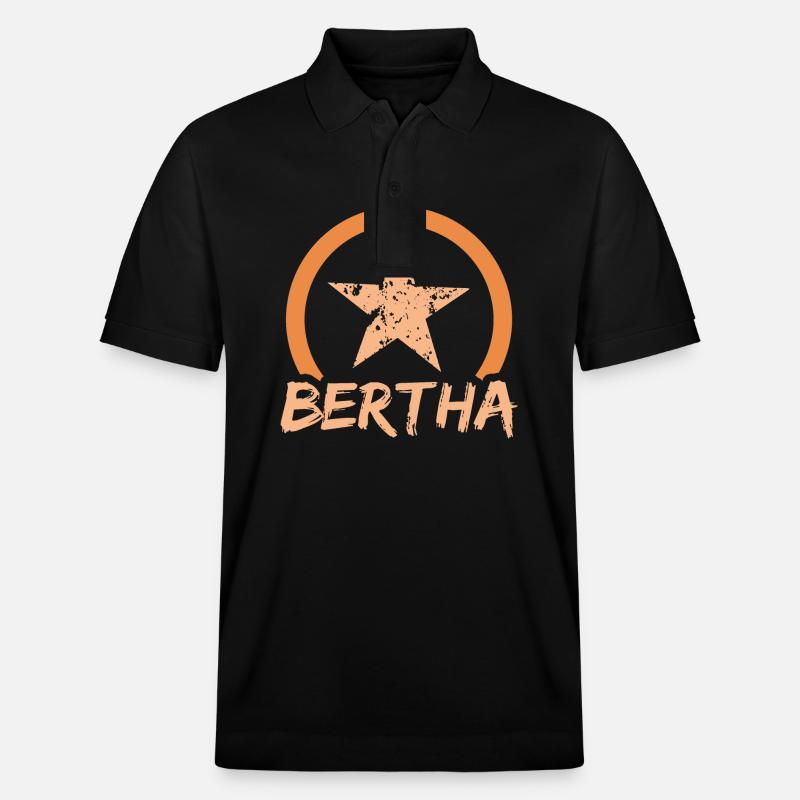 Vorname Bertha - Stanley/Stella Unisex Bio-Poloshirt PREPSTER - Schwarz