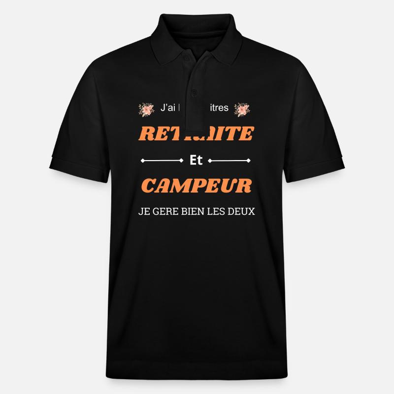 J'ai deux titres - Polo PREPSTER bio Stanley/Stella Unisexe - noir