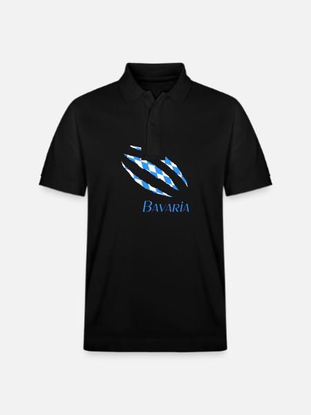 Bavaria Bayern - Stanley/Stella Unisex Bio-Poloshirt PREPSTER - Schwarz