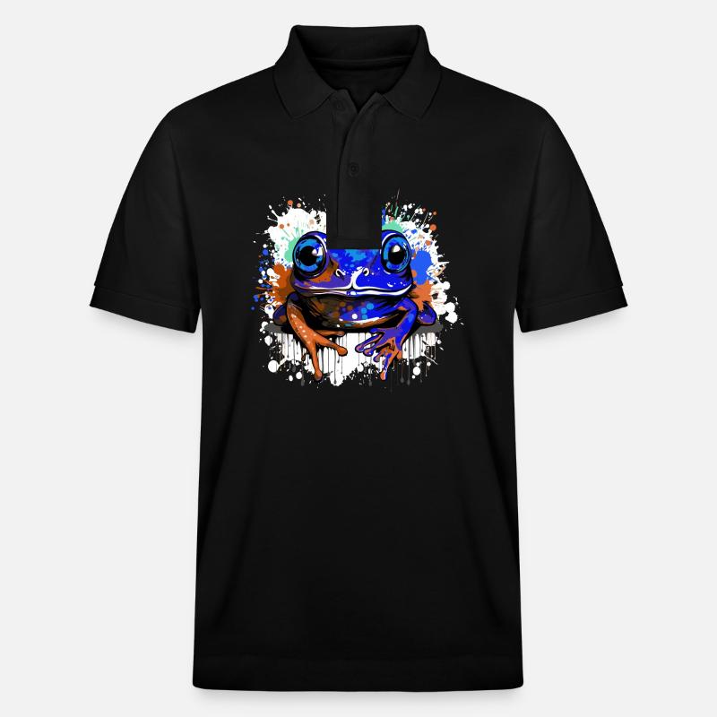 Frosch Bunt - Stanley/Stella Unisex Bio-Poloshirt PREPSTER - Schwarz