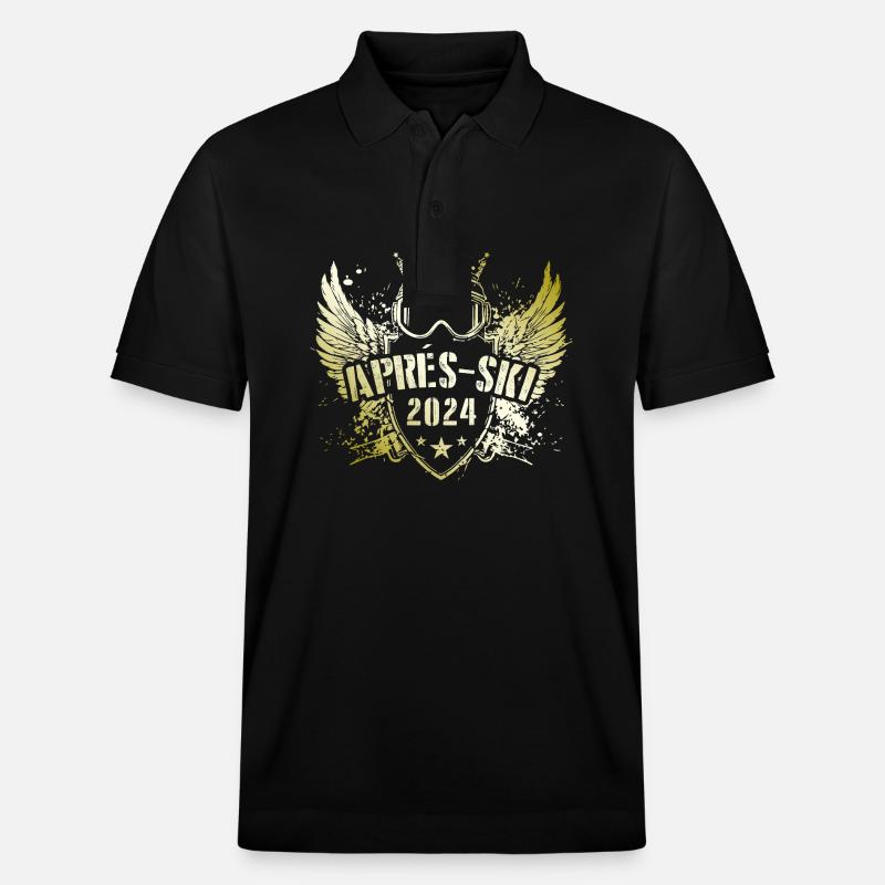 Apres Ski 2024 Spruch - Stanley/Stella Unisex Bio-Poloshirt PREPSTER - Schwarz