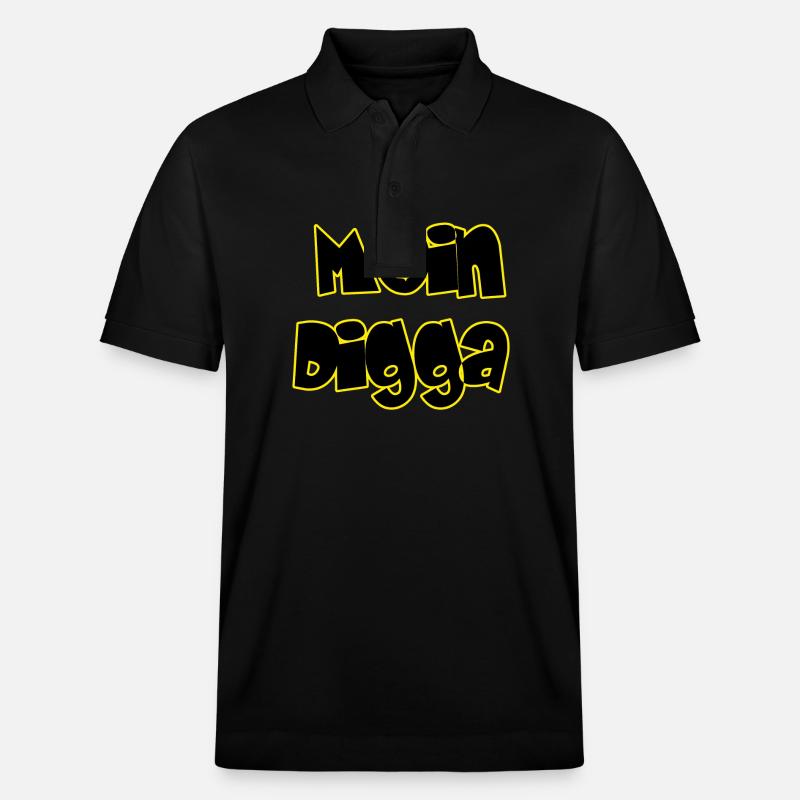 Moin Digga - Stanley/Stella Unisex Bio-Poloshirt PREPSTER - Schwarz