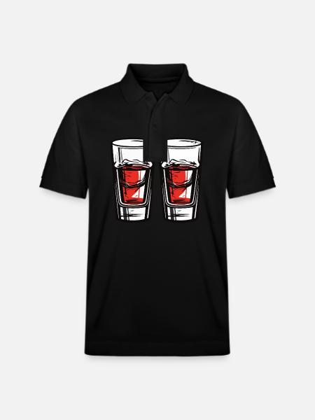 Tequila Glass - Stanley/Stella Unisex Organic Polo Shirt PREPSTER - black