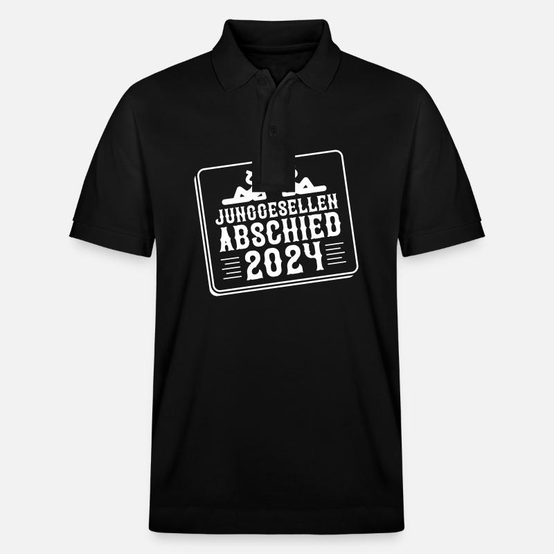 Junggesellen Abschied 2024 - Stanley/Stella Unisex Bio-Poloshirt PREPSTER - Schwarz