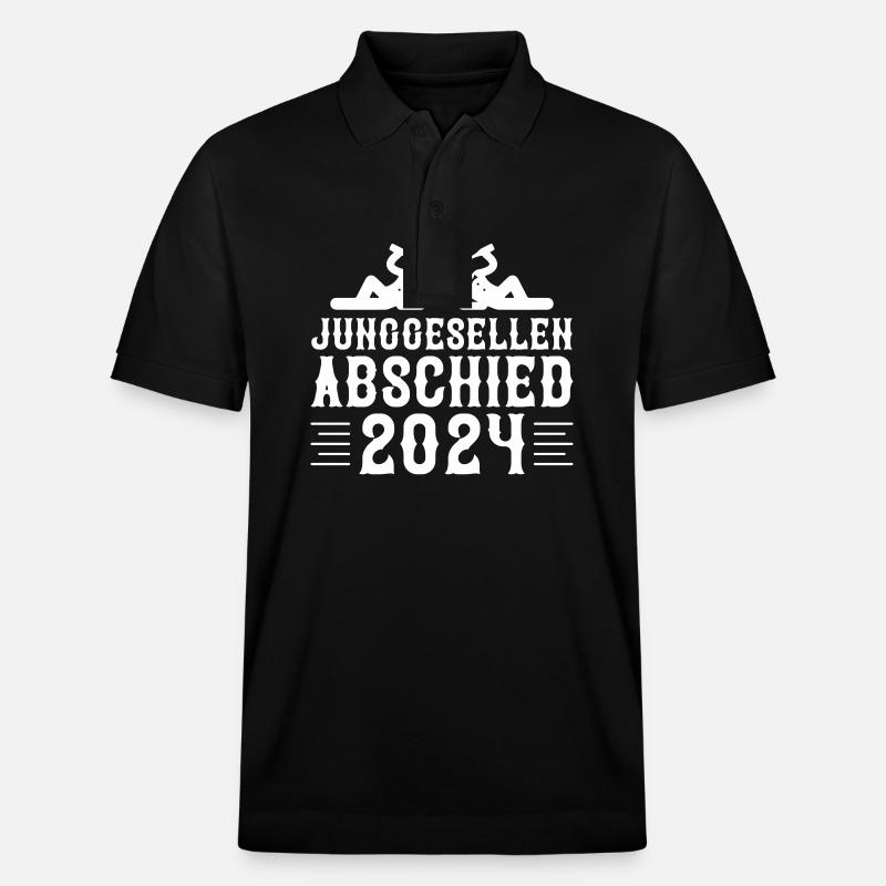 Junggesellen Abschied 2024 - Stanley/Stella Unisex Bio-Poloshirt PREPSTER - Schwarz